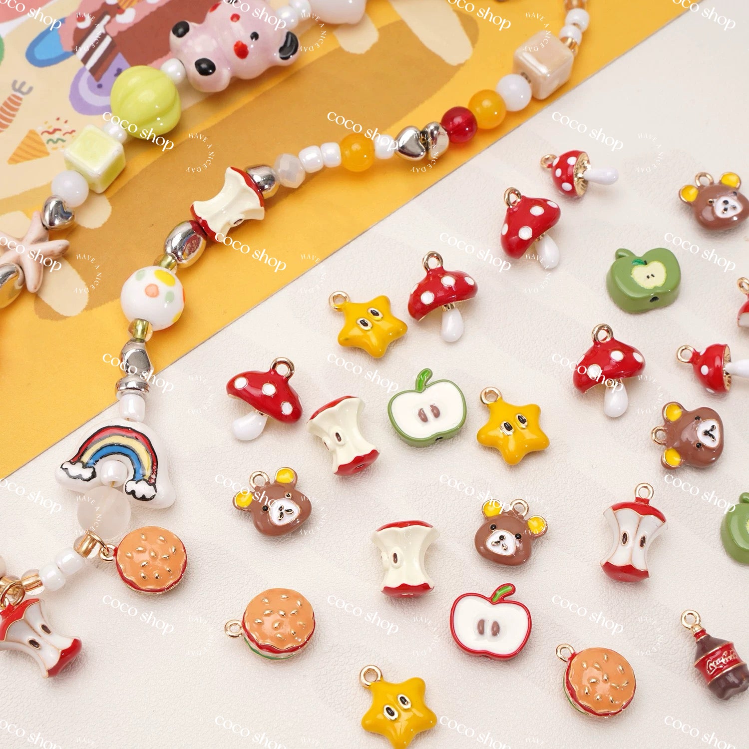 #Cocoshop Pendant & Spacer for Jewelry Keychain DIY -- Open in Live