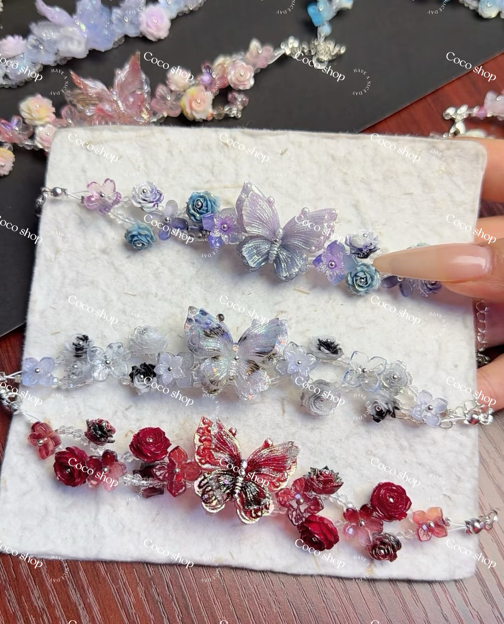 Big  Soft  Flower and  Butterfly Bag DIY for  Bracelet----Open  in  live