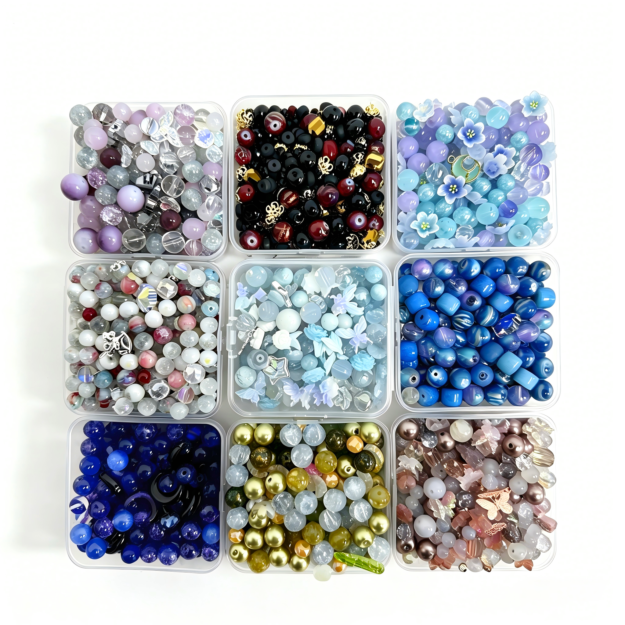 #Cocoshop 【Buy 3 get 2 Free】 Last Box 2oz Random Bags Glass Resin Sizes Beads Mix