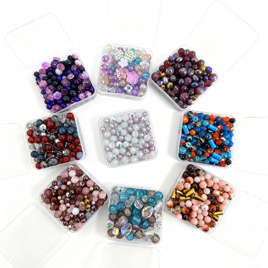 #Cocoshop 【Buy 3 get 2 Free】 Last Box 2oz Random Bags Glass Resin Sizes Beads Mix