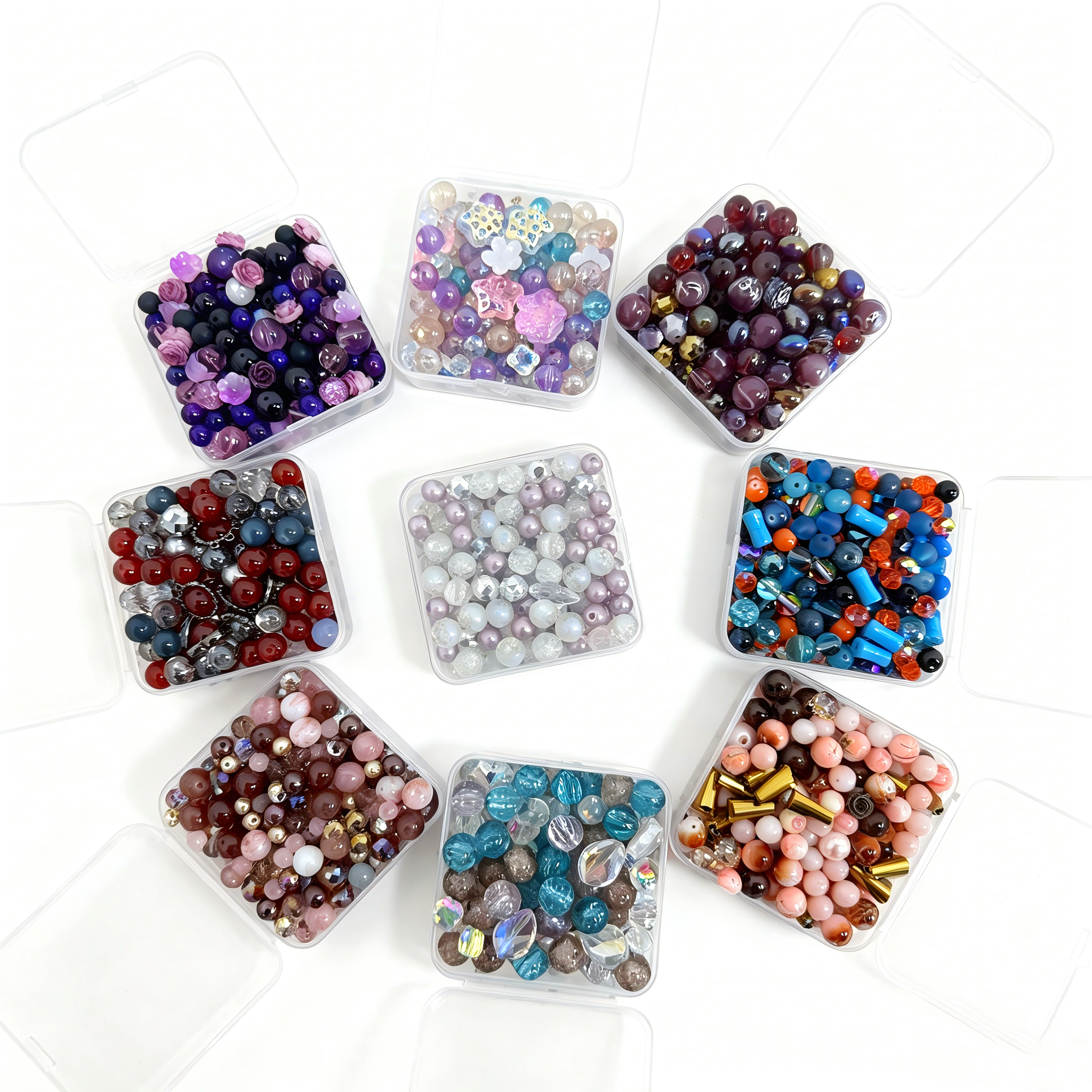 #Cocoshop 【Buy 3 get 2 Free】 Last Box 2oz Random Bags Glass Resin Sizes Beads Mix