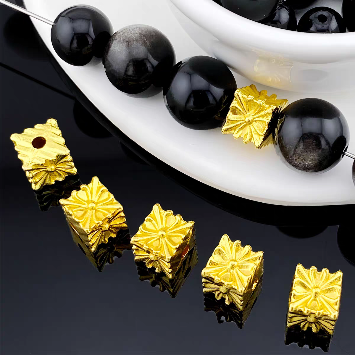 #Cocoshop Black & Golden Accessories 3oz for Jewelry Keychain Pet Findings DIY
