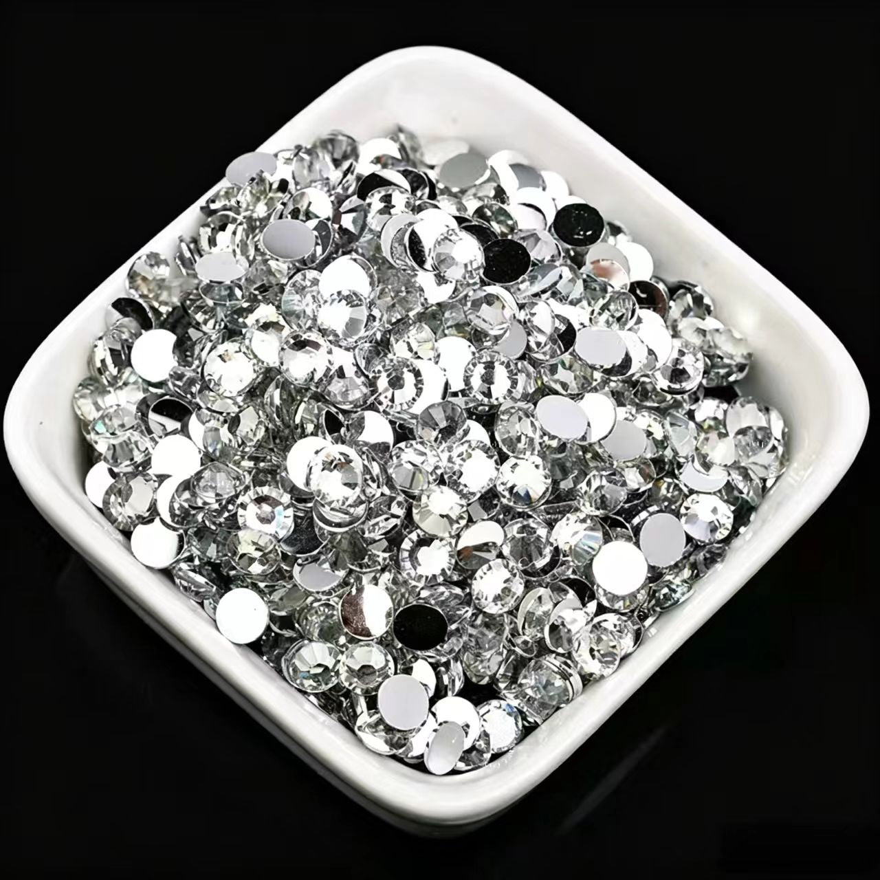 【NEW】Sliver Acrylic Flatback Rhinestons Mix -- Shovel in Live